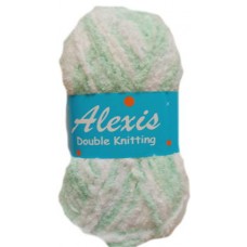 Alexis, Double Knit - Mint and White