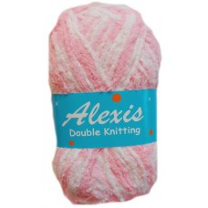 Alexis, Double Knit - Light Pink and White