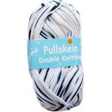 Classic Pullskein, Double Knitting, Multi Colour - White, brown and black
