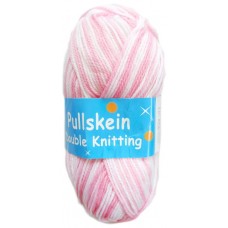 Classic Pullskein, Double Knitting - White and Pink