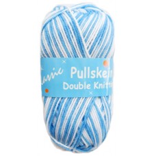Classic Pullskein, Double Knitting - Blue and White