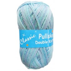 Classic Pullskein, Double Knitting - Green and Blue