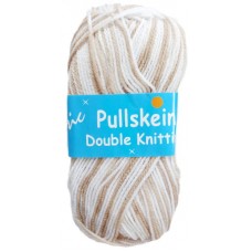 Classic Pullskein, Double Knitting - White and Brown