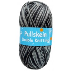 Classic Pullskein, Double Knitting - Black and Grey