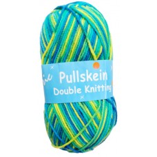 Classic Pullskein, Double Knitting - Blue, Green and Yellow
