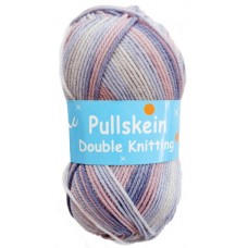 Classic Pullskein, Double Knitting - Dusty Pink, Purple and White