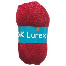 Classic Pullskein, Double Knitting, Lurex - Red