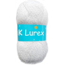 Classic Pullskein, Double Knitting, Lurex - White