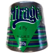 Mirage, 4 Ply, Cones, Solid - Black